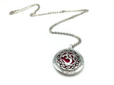 Stainless Steel Antique Silver Style Om Essential Oil/Perfume Locket Pendant