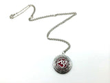 Stainless Steel Antique Silver Style Om Essential Oil/Perfume Locket Pendant