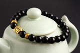 Unisex Lava Stone Bead Buddha Bracelet