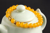 Unisex Lava Stone Bead Buddha Bracelet